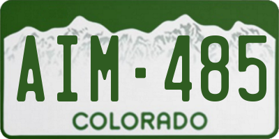 CO license plate AIM485