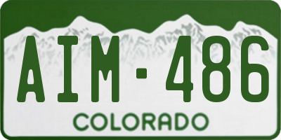CO license plate AIM486
