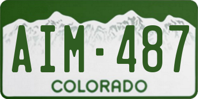 CO license plate AIM487