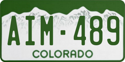CO license plate AIM489