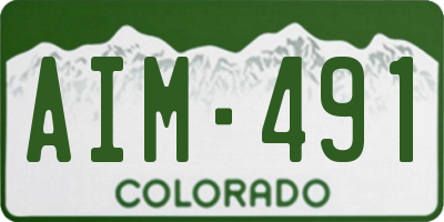 CO license plate AIM491