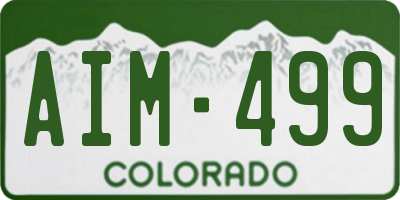 CO license plate AIM499