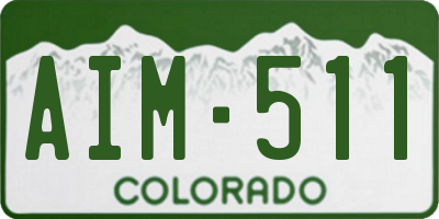 CO license plate AIM511