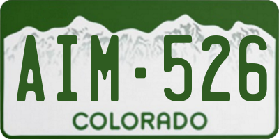 CO license plate AIM526
