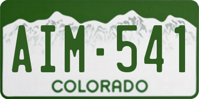 CO license plate AIM541
