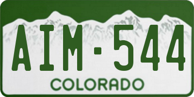 CO license plate AIM544