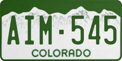 CO license plate AIM545