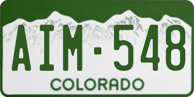 CO license plate AIM548