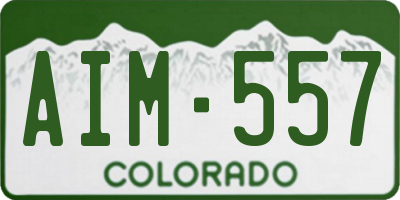 CO license plate AIM557