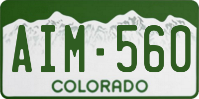 CO license plate AIM560