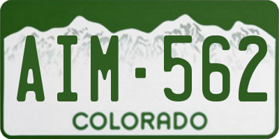 CO license plate AIM562