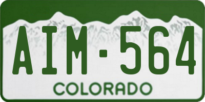 CO license plate AIM564