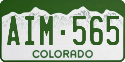 CO license plate AIM565