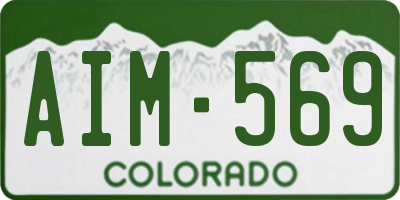 CO license plate AIM569