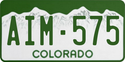 CO license plate AIM575
