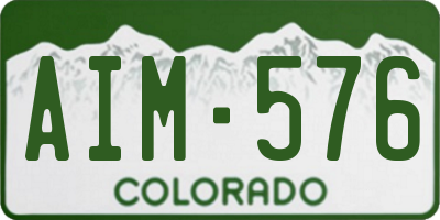 CO license plate AIM576