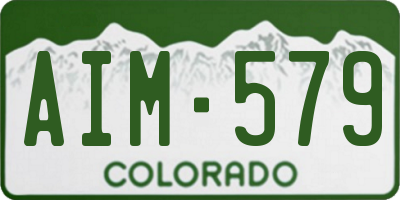 CO license plate AIM579