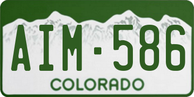 CO license plate AIM586