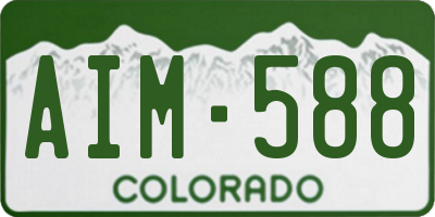 CO license plate AIM588
