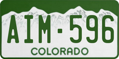 CO license plate AIM596