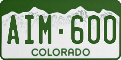 CO license plate AIM600