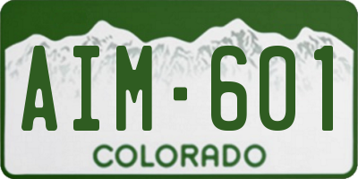 CO license plate AIM601