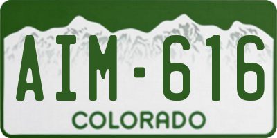 CO license plate AIM616