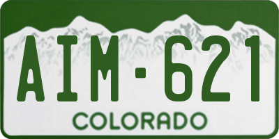 CO license plate AIM621