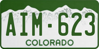 CO license plate AIM623