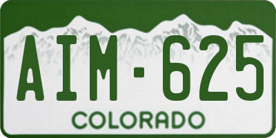 CO license plate AIM625