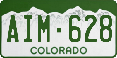 CO license plate AIM628