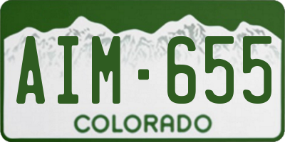 CO license plate AIM655