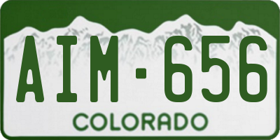CO license plate AIM656