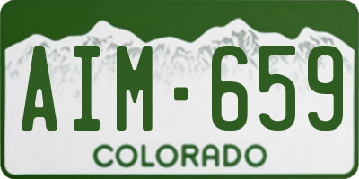 CO license plate AIM659