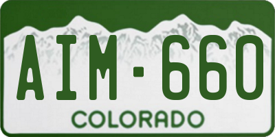CO license plate AIM660