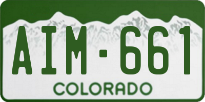 CO license plate AIM661