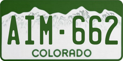CO license plate AIM662