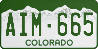 CO license plate AIM665