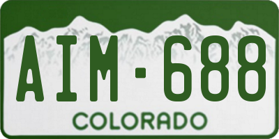 CO license plate AIM688