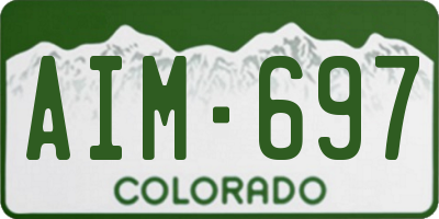 CO license plate AIM697