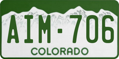 CO license plate AIM706