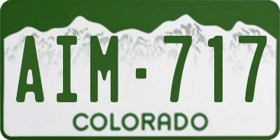 CO license plate AIM717