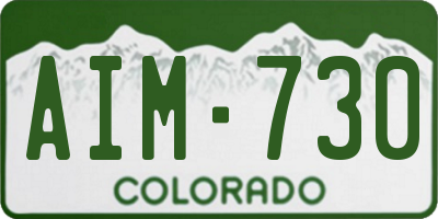 CO license plate AIM730