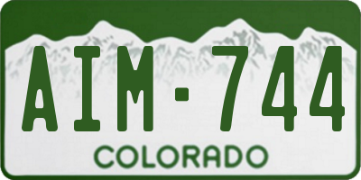 CO license plate AIM744