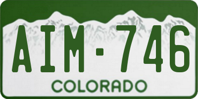 CO license plate AIM746