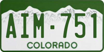 CO license plate AIM751