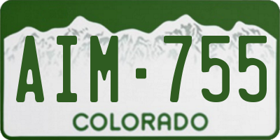 CO license plate AIM755