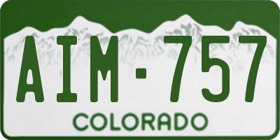 CO license plate AIM757