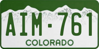 CO license plate AIM761