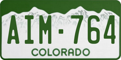 CO license plate AIM764